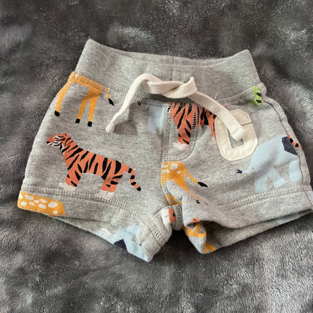 Baby Gap 3-6 Month animal pull on shorts.